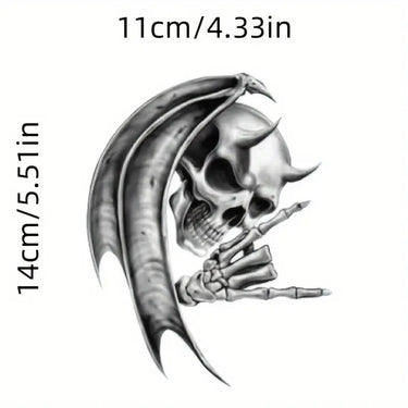 Metal Devil Skull Vinyl Car Sticker